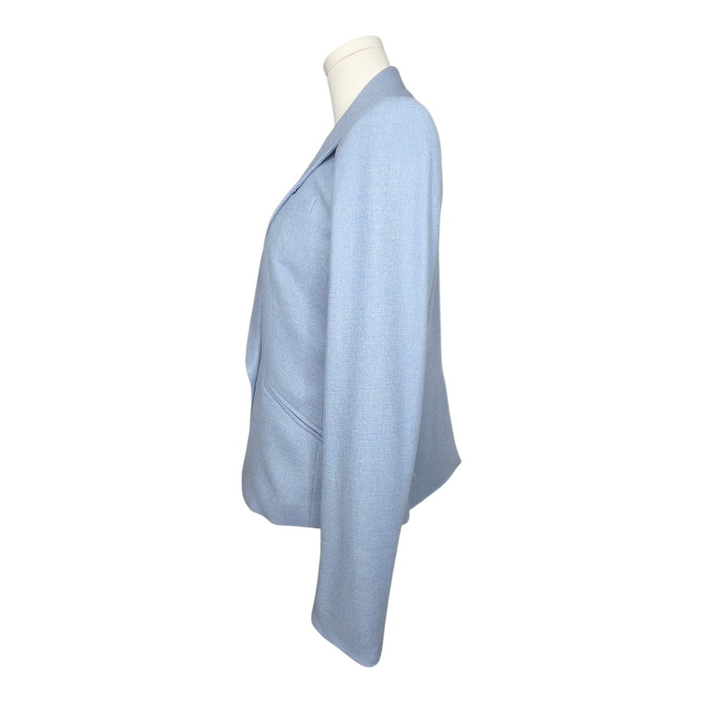 Veronica Beard Rickie Cropped Tailored Rickie Dickey Jacket Heather Smoke Blue 8 - Picture 6 of 16